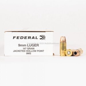 9mm – 147 gr JHP – Federal Hi-Shok (9MS) – 1000 Rounds